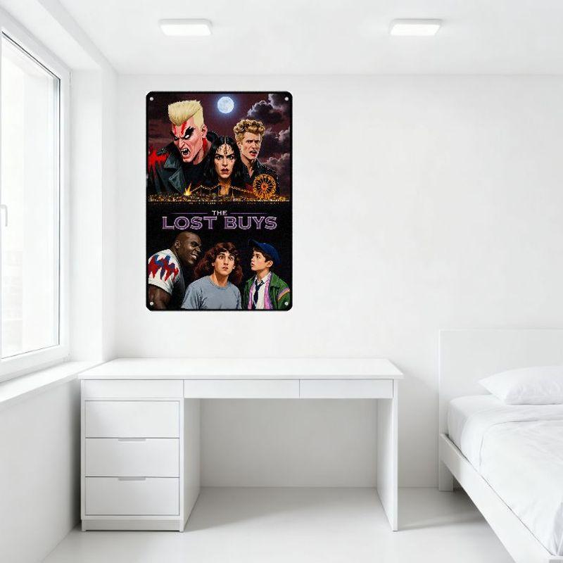 The Lost Boys Movie Tin Sign Vintage Horror Movie Poster Wall Decor for Home Bar Club Man Cave Decor