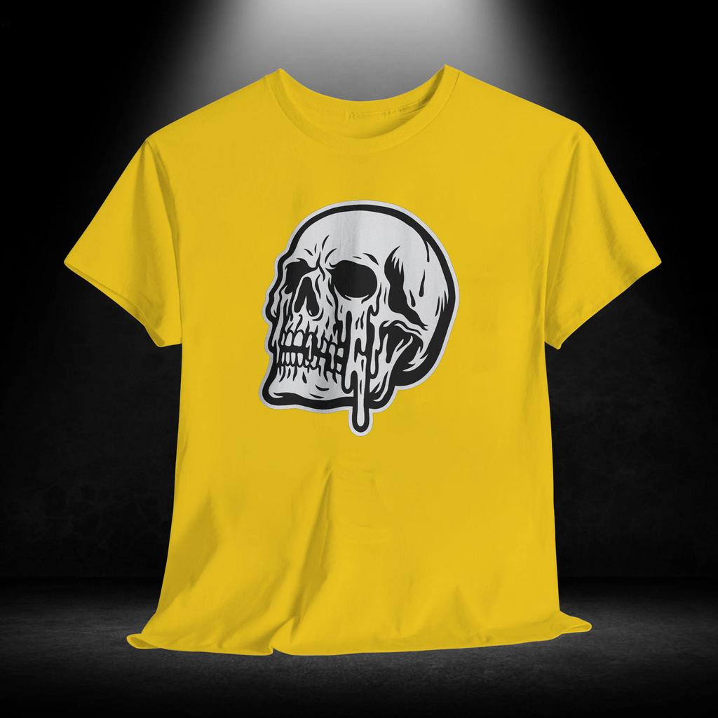 Drippy Skull Tshirt Summer Mens Tracksuit Harajuku Pullovers Roundneck Shortsleeved Tops Cotton Sweatshirt Casual Sportswear