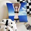 Anime Steins;Gat Cute Swimsuit Pillow Case Square Pillow Bedroom Sofa Leisure Comfort Cushion Car Home Decoration