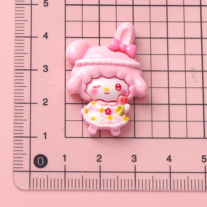 10 Pcs Cute Surface Cartoon Pink Little Sheep Ice Cream Resin Scrapbook Diy Jewelry Wedding Children Hairpin Accessories A66