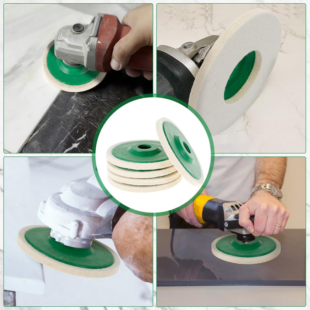 Wool Polishing Wheel Buffing Pads Angle Grinder Wheel Felt Polishing Pad Disc Accessories For Metal Marble Glass Ceramics