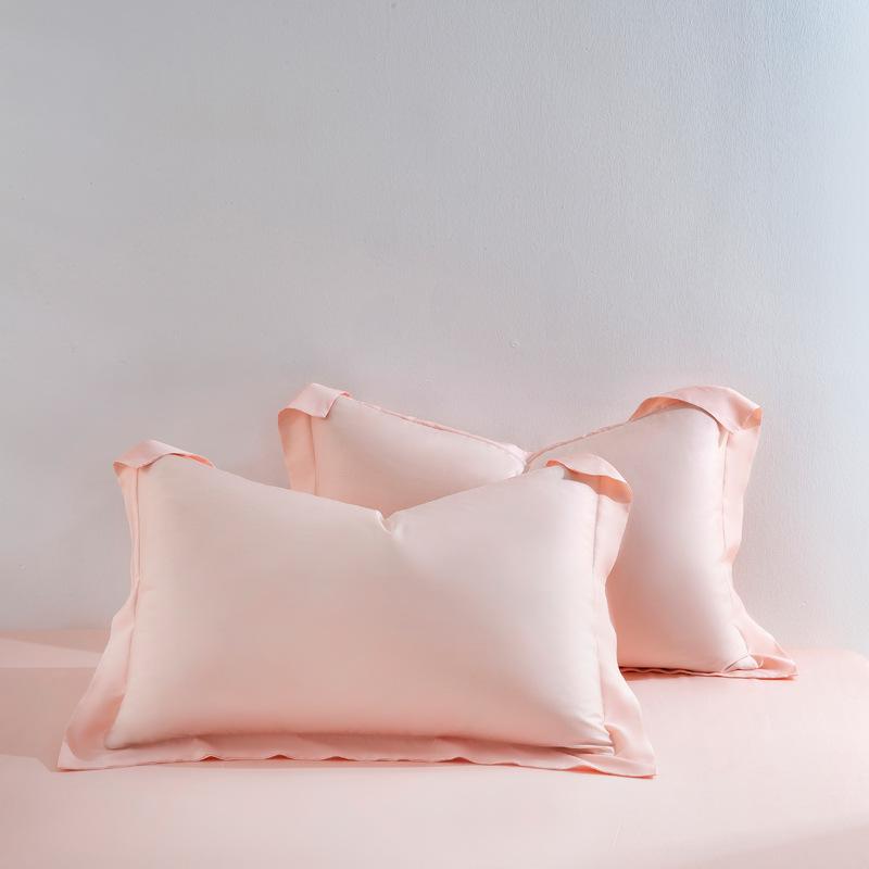 Solid color Class A 100 Tencel pillowcases Silky smooth summer cool ice silk pillowcases 48X74cm silk pillowcases