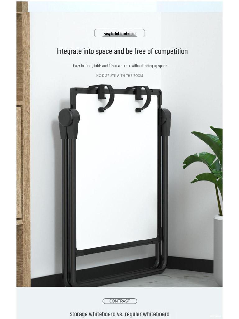 Foldable Double-Sided Magnetic Whiteboard with Mobile Stand for Home, Children's Teaching, and Conferences