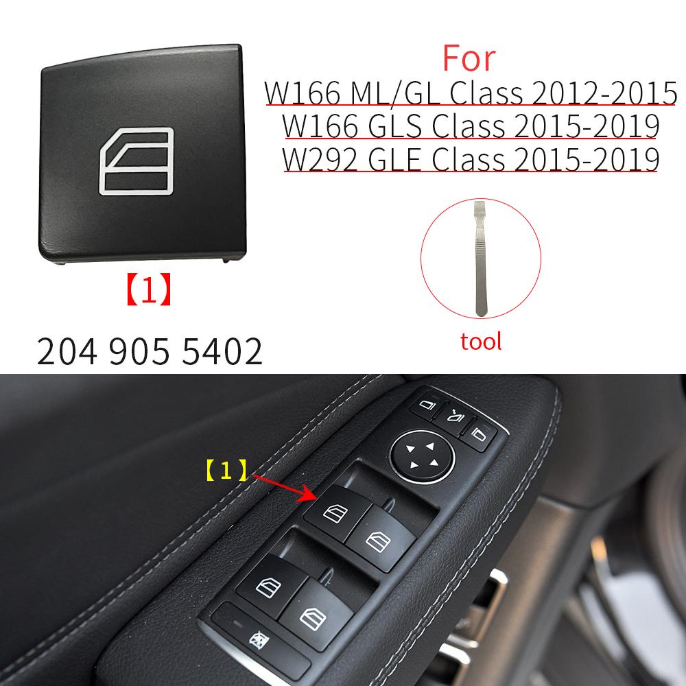 For Mercedes W166 W292 Car Power Window Switch Button Cover Cap For Benz ML GL GLE GLS Class 2012- ML300 GL350 GLE400 GLS450