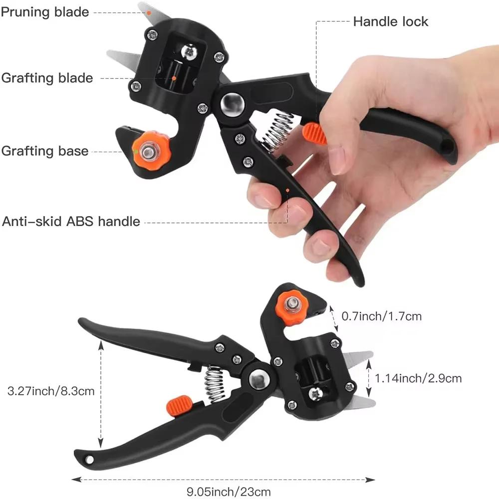 Professional Grafting Pruner Scissors Branch Cutter Secateur for Fruit Trees Plant Care Pruning Vaccination Garden Tool