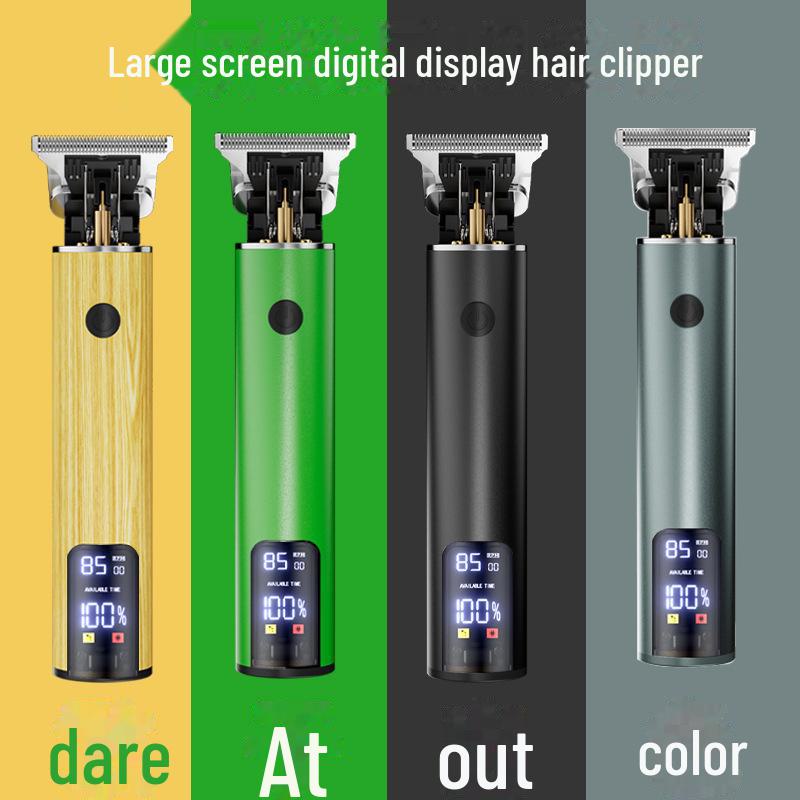 Rechargeable Electric Men's Hair Clipper: Waterproof, Special Carving Design