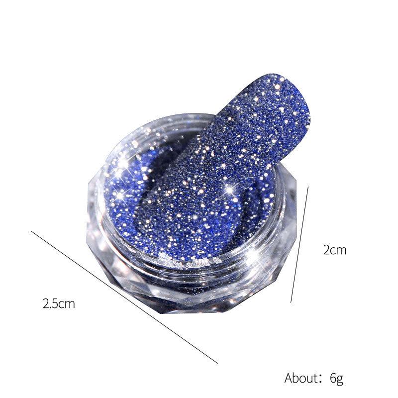 1Box Holographic Nail Glitter Laser Shiny Nail Art Sequins Silver Diamond Powder Dust Gel Nail Polish Manicure Decor