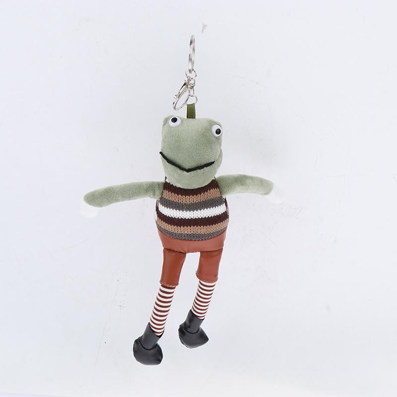 1Pc Plush Funny Cartoon Leather Pants Frog Plush Keychains Pendant Bag Ornaments Soft Stuffed Animal Toy Kids