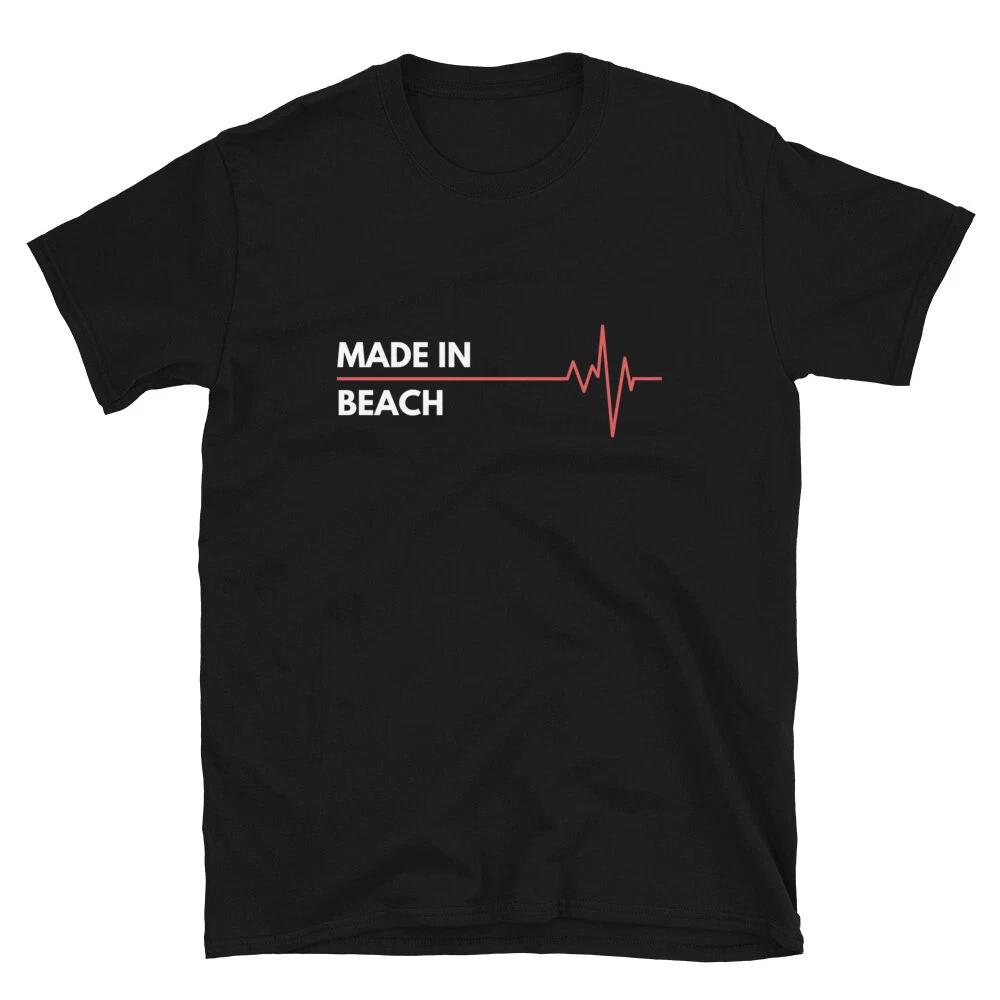 Made In Beach North Dakota City Of Birth Hometown T-Shirt M