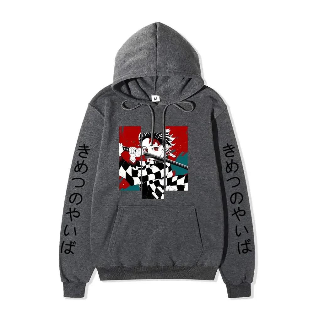 Autumn Winter Anime Printed Hoodies Autumn Harajuku Sweatshirts Oversize Casual Long Sleeve Pullover Casual Print Streetwear