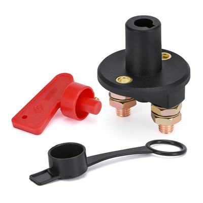 Car Battery Power Switch Disconnect Isolator Circuit Breaker Main Switch Kill Cut-off Switch Insulated Rotary Switch Key Truck