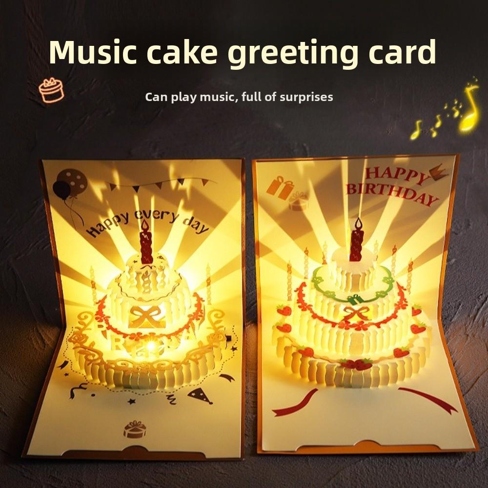 Handmade Miniatures 3D Pop Up Card Foldable Gift Card Gifts Birthday Card  Birthday Party