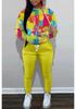 Autumn And Winter Women'S New Hooded Sweater Sports Suit Casual Design Colorful + Printing