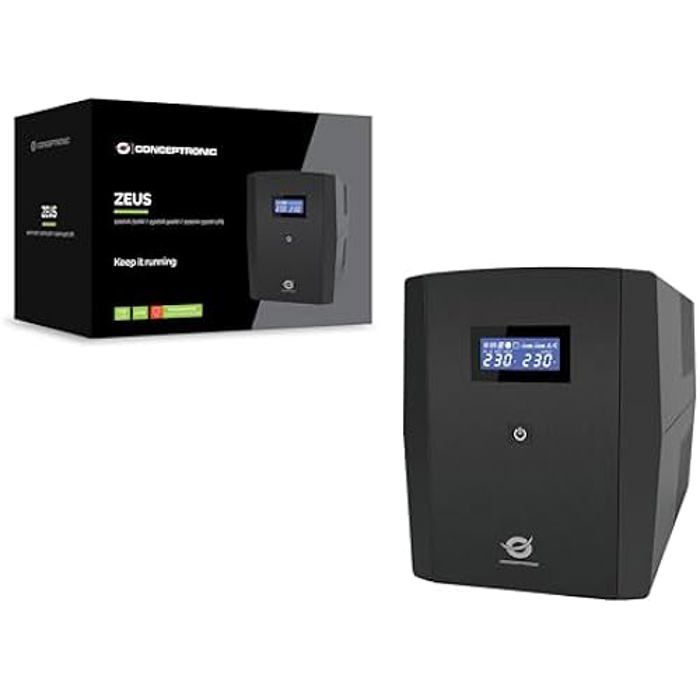 Onduleur - CONCEPTRONIC - ZEUS08E - 1500VA - 900W - Protection AVR et USB HID
