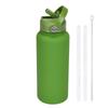 1L Stainless Steel Vacuum Insulated Water Bottle With Handle Straw Lid Outdoor Sports Travel
