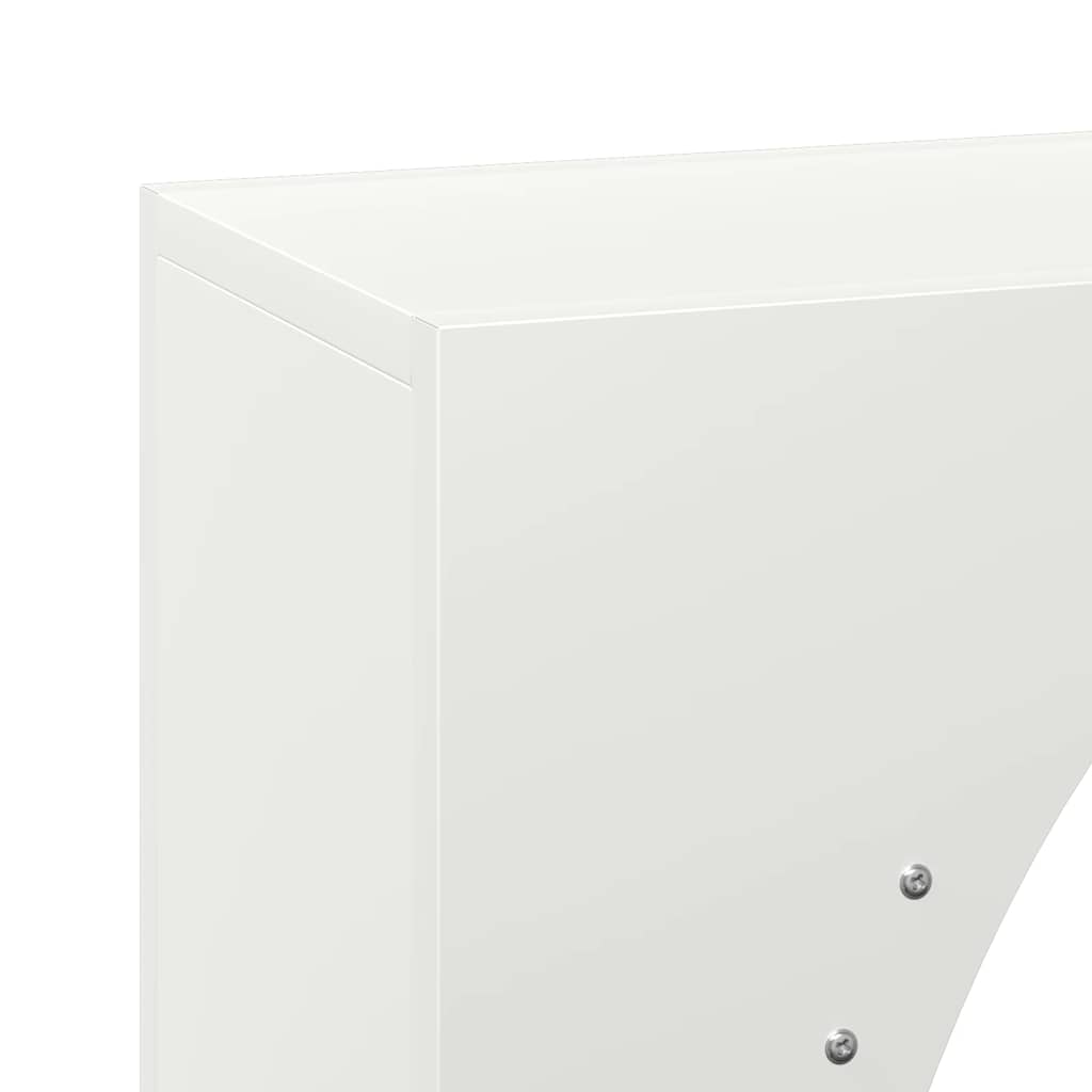 Firewood Rack White 50x23x100 cm Cold Rolled Steel
