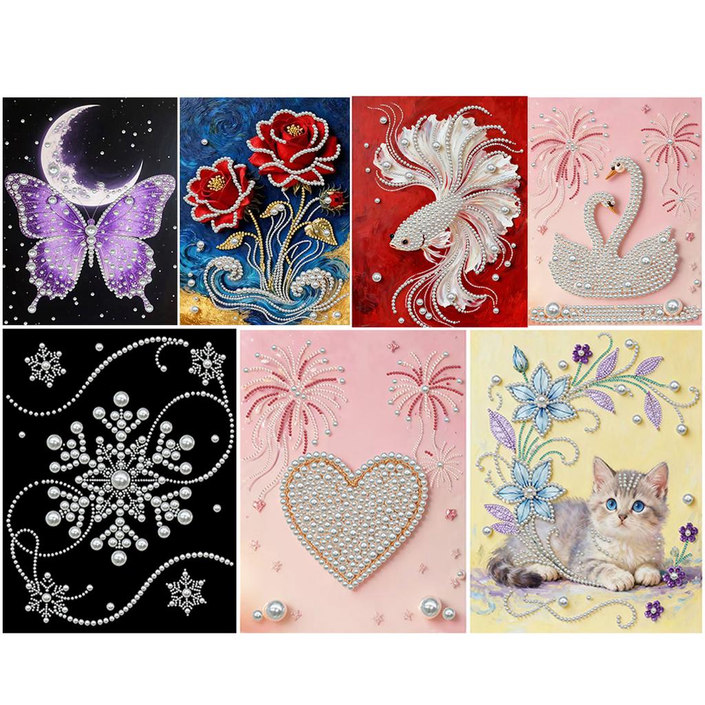 Pearl DIY Diamond Art Diamond Painting 11.8x15.7inch Diamond Dots Paintings Picture Arts Craft with Frame