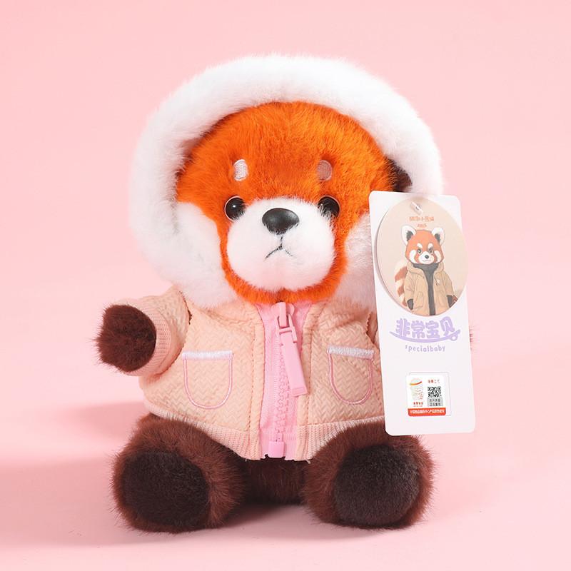 

Red Dressing Up Panda Plush Toy Cartoon Animal Doll Room Sofa Gift Decoration