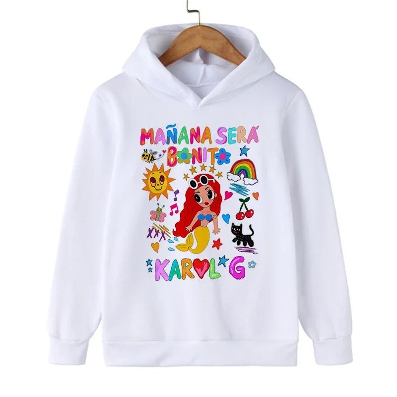 New Fun Children's Hoodie Manana Sera Bonito Karol G Bichet Children's Sportswear Children's Clothing Hoodie Girls' Top Sportswear