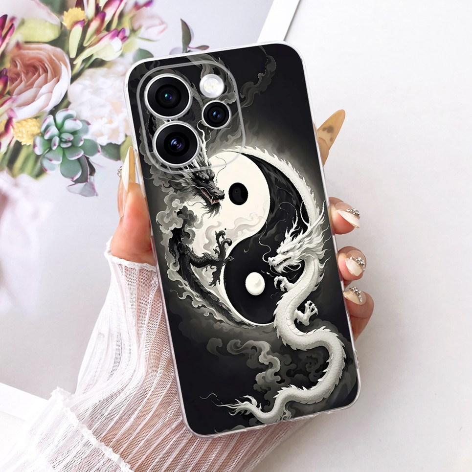 For Oppo Reno15 F Phone Case On Reno 15 15F Casing Cool Dragon Lion Tiger Cartoon Printed Back Cover Clear Soft Silicone Capa