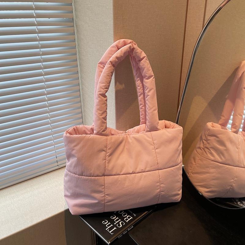Underarm bag women's bag new shoulder bag down cotton bag large capacity fashion portable tote bag