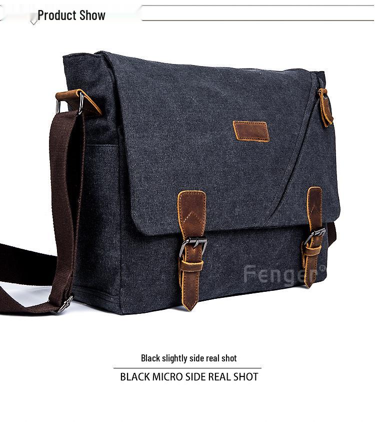Canvas Crossbody Unisex Travel Tote & Messenger Bag