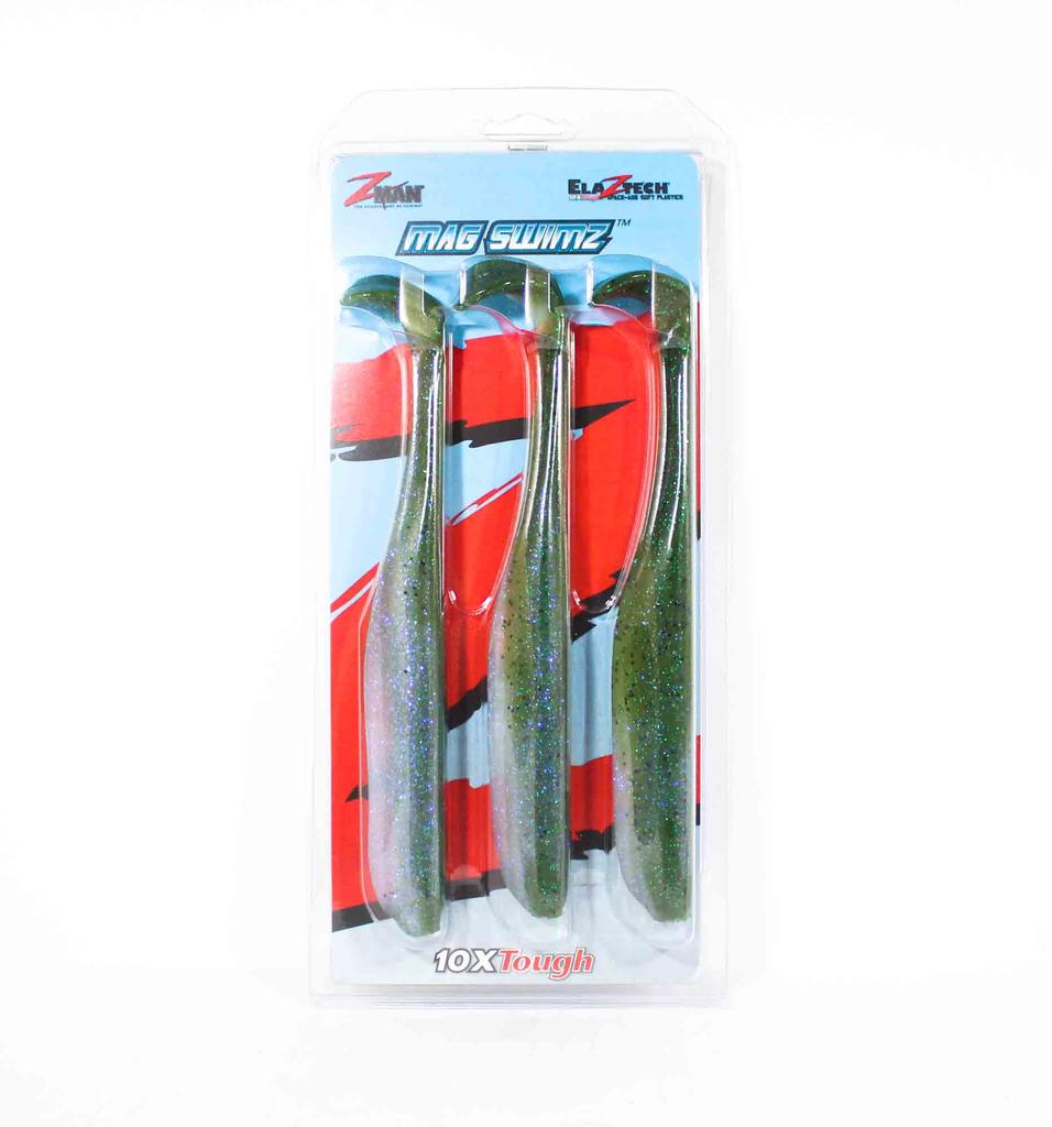 Zman Soft Lure SwimmerZ 8 Inch 3/Pack Green Lantern (8118)