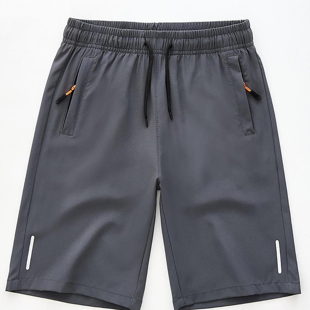 Boys' Summer Ice Silk Stretch Shorts for Middle & Big Kids - Fashionable and Sporty Pants