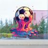 Creative Doodle Football Static Cling Window Sticker for Boys Room Kitchen Dining Room Bedroom Glass Decor