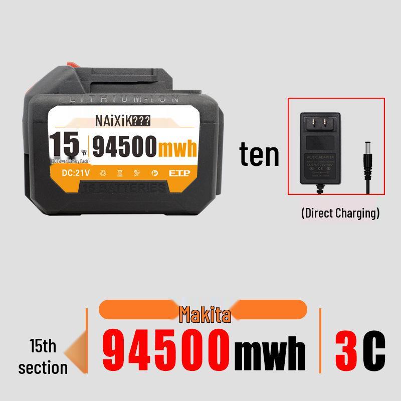 21V Electric Wrench Battery Compatible with Dayi Makita-Style Power Tools: Angle Grinder, Chainsaw, Lithium Battery