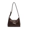 Solid color soft surface underarm bag women's  new fashion trendy personality simple shoulder bag versatile messenger bag