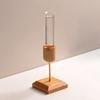 1Pc Flower Pot Durable Plant Transparent Wooden Stand Creative Vase Test Tube Hydroponic