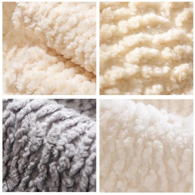 Caterpillar Sofa Couch Cover Winter Anti Slip Thickened Living Room Seat Cushion Covers Plush Warm Couch Covers for Sofas