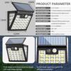 LED Motion Sensor Wall Lamp Solar Light Outdoor Garden Light 3 Lighting Modes Solar Fence Light Waterproof Solar Patio Lamp