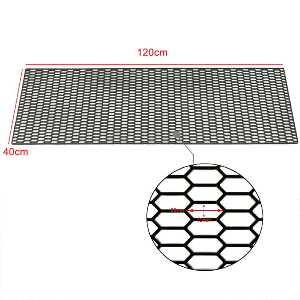 Racing Air Vent Mesh Grills Universal Fit for Car Cuttable Front Bumper Honey Comb Vent Grille Mesh Sheet 120x40cm ABS&Aluminium