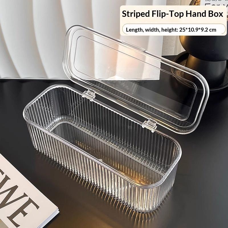 Makeup Bathroom Storage Multifunctional Cosmetic Egg Holder Box With Dustproof Lid -Makeup Brush Lipstick Organizer Vanity Desk