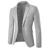 2Pcs/Set Plus Size Men Solid Color Long Sleeve Lapel Slim Button Business Suit