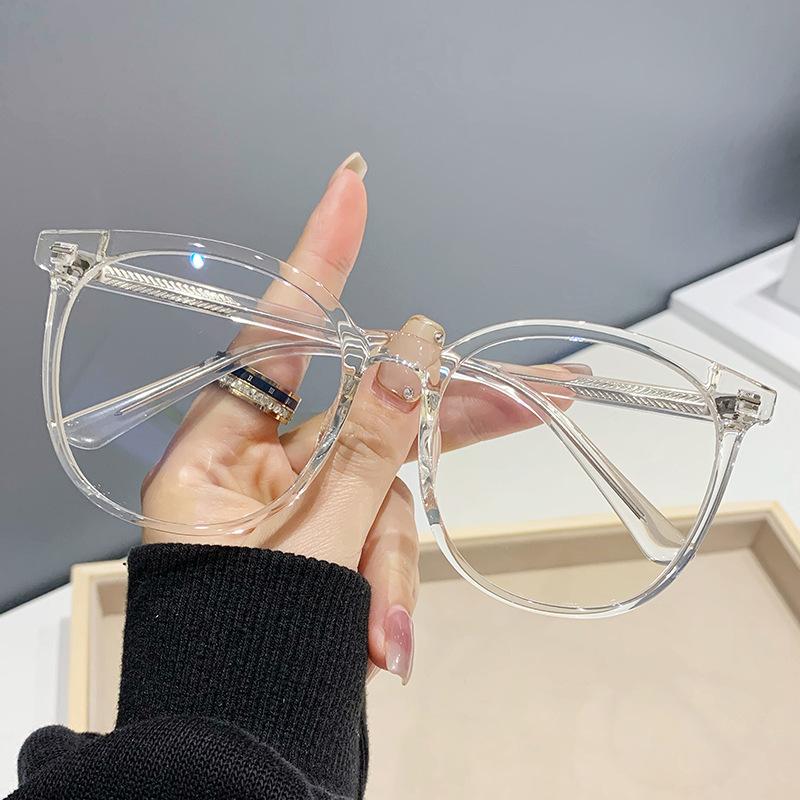 Plate Pin Leg Flat Mirror Anti-Blue Light Retro Myopia Optical Glasses Frame Unisex