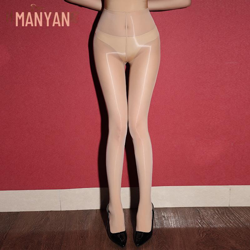 Manyan Sexy 8D Aurora Oil Sheen High Waist Pantyhose (WZ7152) with Closed Crotch