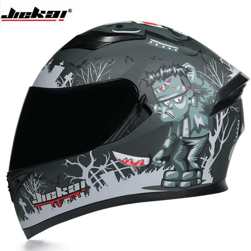 Dual Lens Motorcycle Helmet Off-Road ATV Scooter Riding Full Face Safety Women Men Adult ABS Material