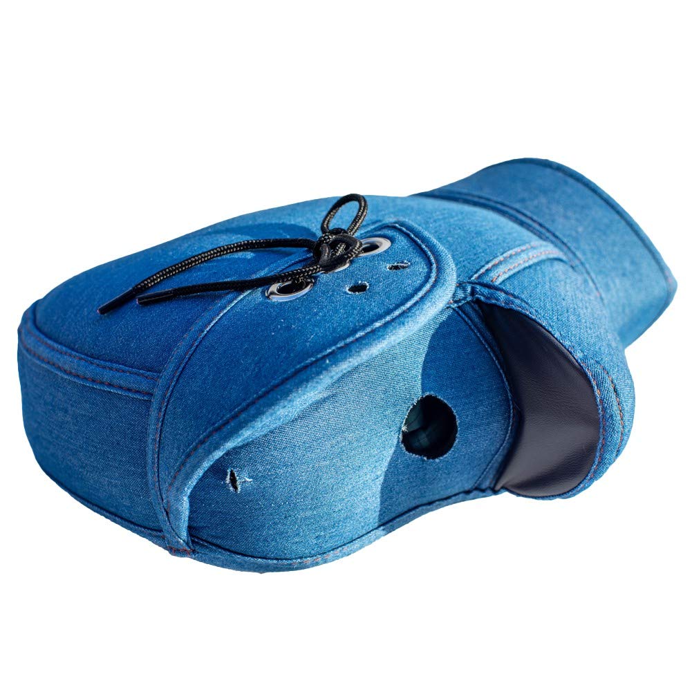 INFIMO DHC-03 Denim Type Neoprene Motorcycle Steering Wheel Cover, Waterproof, Cold Protection, Blue