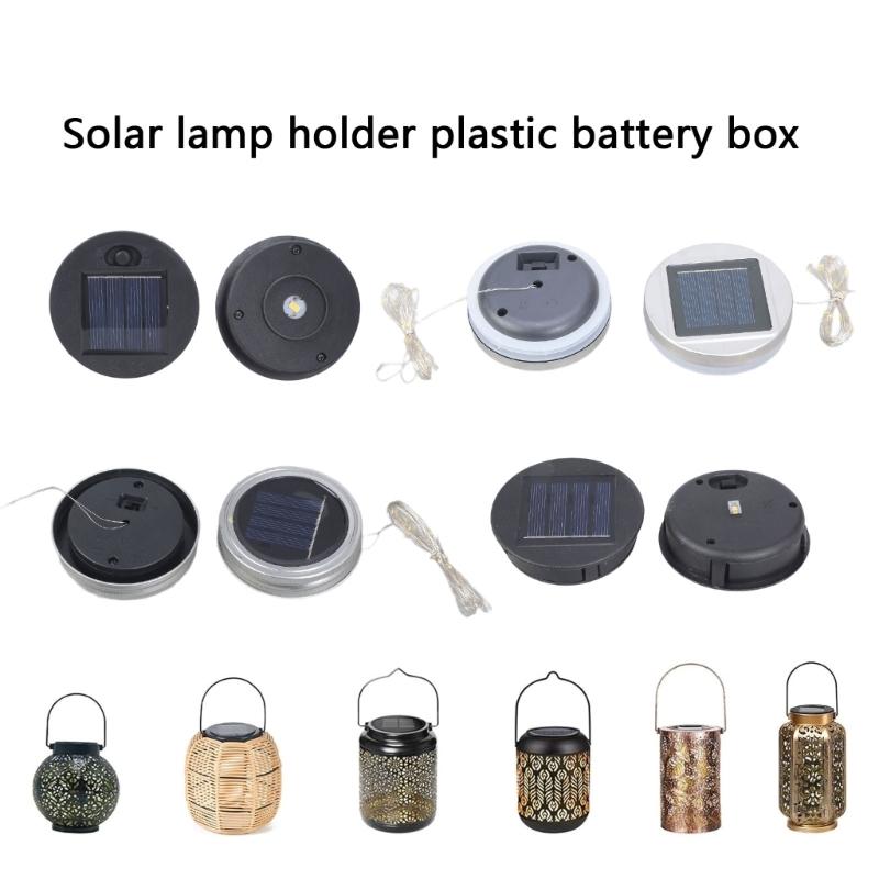 2Pieces Solar Light Replacement Head LED Illuminations Automatic Charging Function for Outdoor Garden Decorative Light