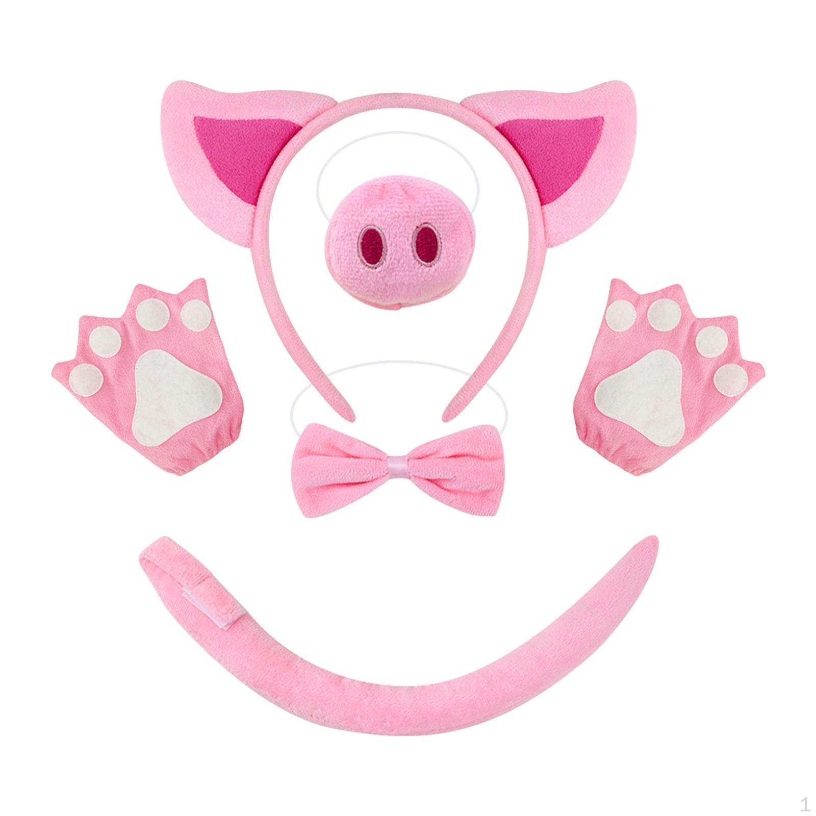 

Костюм свиньи Головной убор для карнавальных мероприятий и шоу на Хэллоуин With Gloves