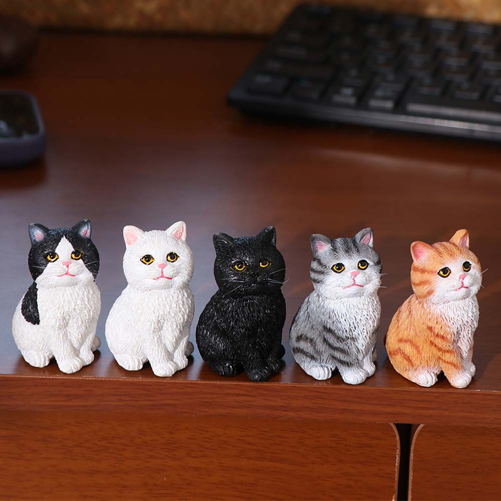 Sitting Cat Ornament Simulation Cat Decoration Creative Cat Pet Model  Kids Toy