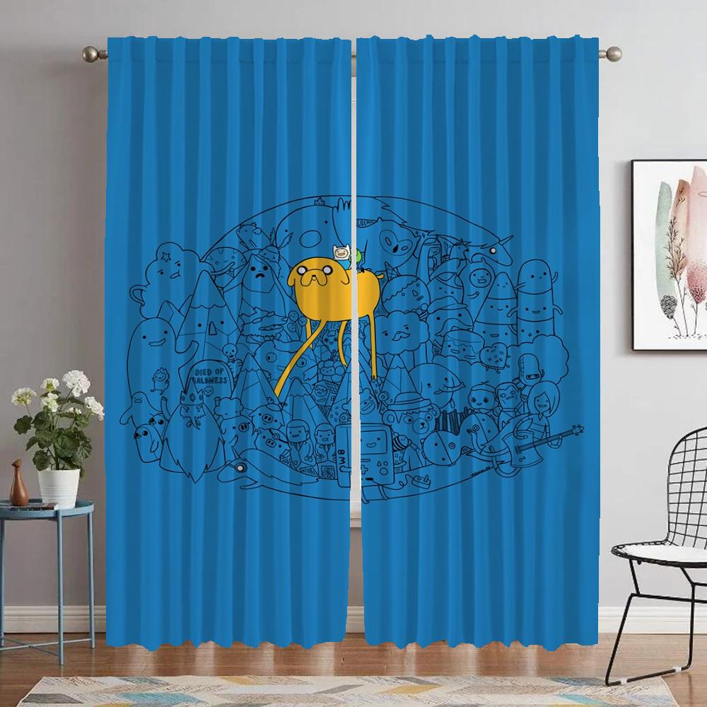 

Кухонные шторы 2 шт. Шторы Adventure Time Шторы для детской комнаты Шторы для гостиной Украшения на Хэллоуин Оттенки Раздел Затемнение W50xH70cmx2pcs-CL