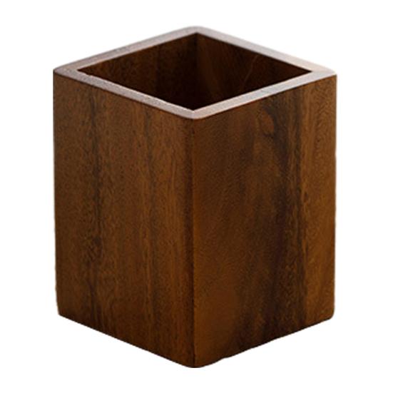 Drewniany Orzechowy Pojemnik na Długopisy Pojedyncza Tubka w Stylu Ceremonii Herbacianej Organizer Ręcznie Robiony Przechowywanie na Biurko na Pędzle Narzędzia Elegancki Wystrój Biura