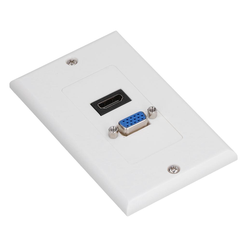 HD Multimedia Interface Wall Panel Audio Video Outlet Mount Face Plate for Home Theater