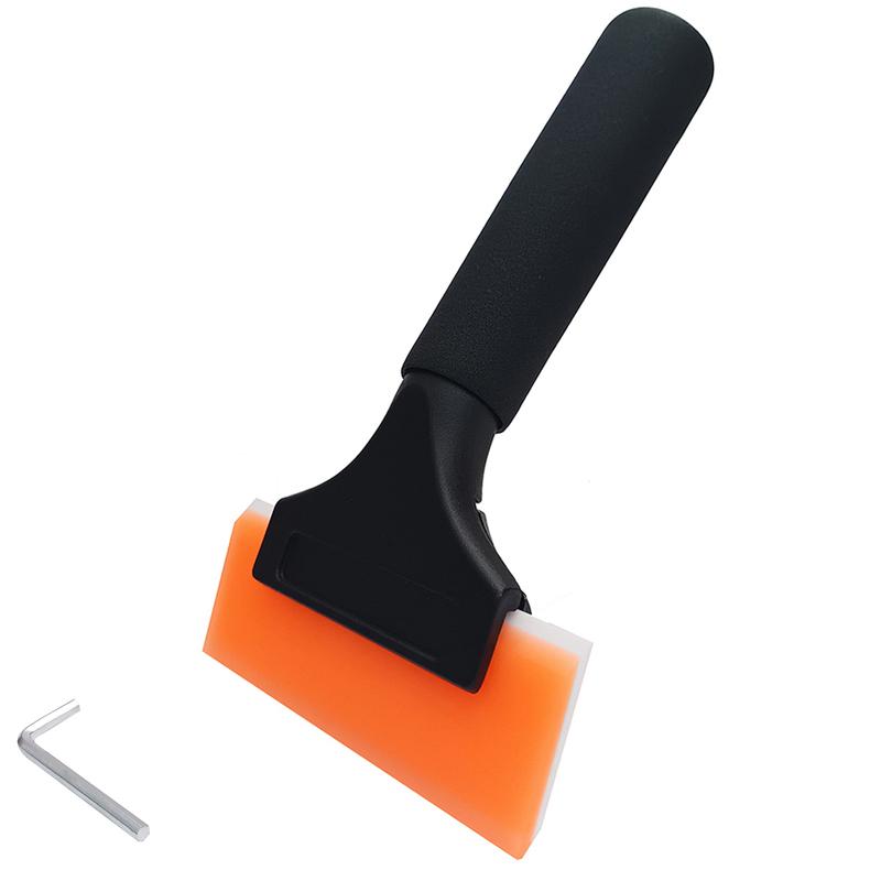 All-Purpose Long Handle Squeegee With 5-Inch 2-Layer Blade Home Car Window Wash Mirror Door Cleaning Scraper Handheld Wiper Tool