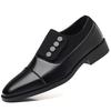 Classic Men's Shoes Business Dress Shoes Office Non-slip Leather Shoes Slip On Wedding Formal Oxfords PU Leather Work Loafers