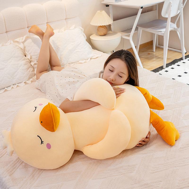 Giant Magnitude Cartoonish Duck Cuddly Playthings Snug Warm Huggable Yellow Duck Buddy Cozy Comforting Naptime Fling Throw Pillow Living Room